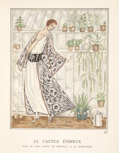 De Stekelige Cactus, uit een collectie modeplaten, 1922 door Paul Zenker